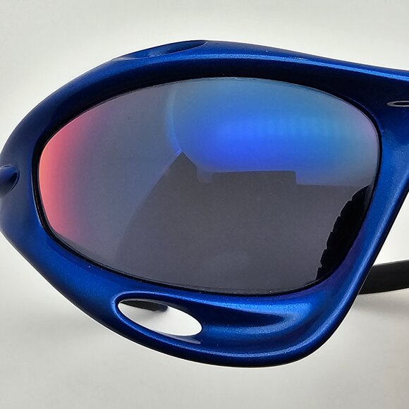 *SOLD* Oakley 04-600 Racing Jacket Gen 2 New Blue Frame +Red Iridium Sunglasses - Picture 12 of 14
